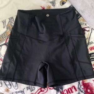 TilYouCollapse black pocket shorts